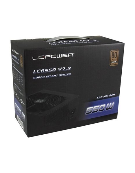 LC6550 V2.3 Power Supply 80 PLUS Bronze 550W ATX, 120mm fan - Image 1