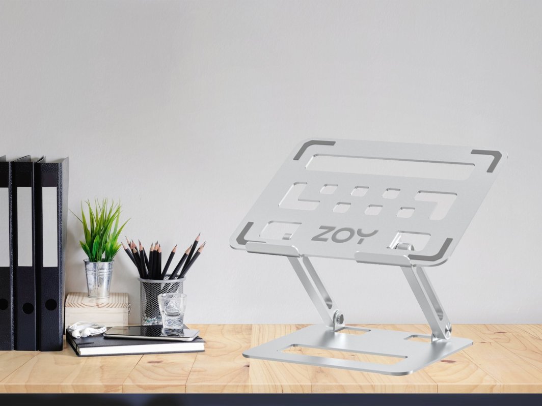 ZOY ZLS08 Laptop Stand, Silver - Thumbnail 3