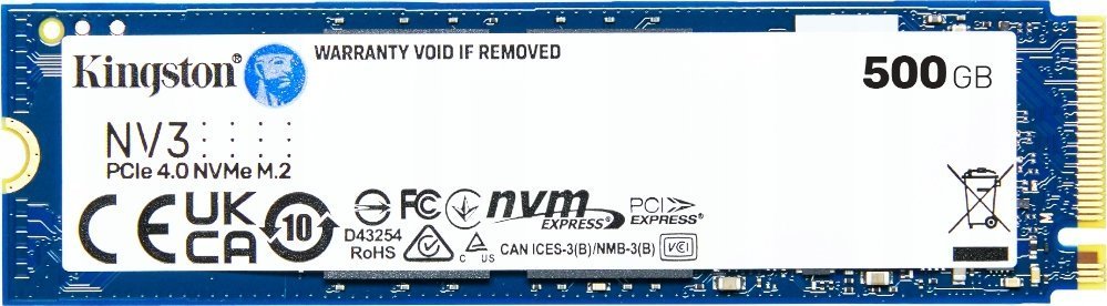 Kingston SNV3S SSD 500GB M.2 2280 PCI-E x4 Gen4 NVMe - Image 1