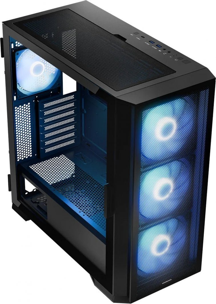 Modecom Horizon Flow ARGB Case, Black, Midi Tower - Thumbnail 7