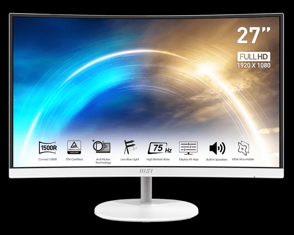 MSI Pro MP271CAW Monitor, 27" Panel VA, 1920 x 1080 FHD, 75Hz - Image 1