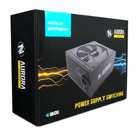iBOX Aurora Power Supply, 500W, 140mm, ATX, Black - Image 1