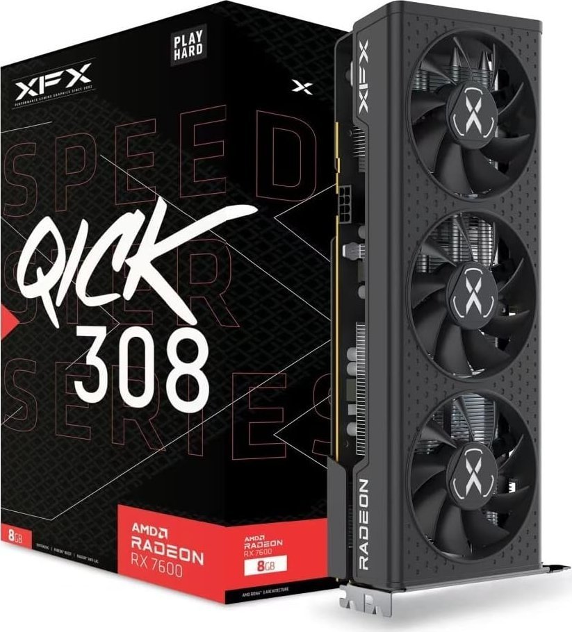 XFX Speedster QICK 308 Radeon RX 7600 8GB GDDR6 Graphics Card - Image 1
