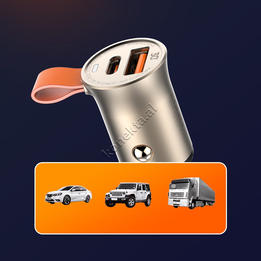 LDNIO 30W Car Charger Adapter, Black / Silver - Thumbnail 15
