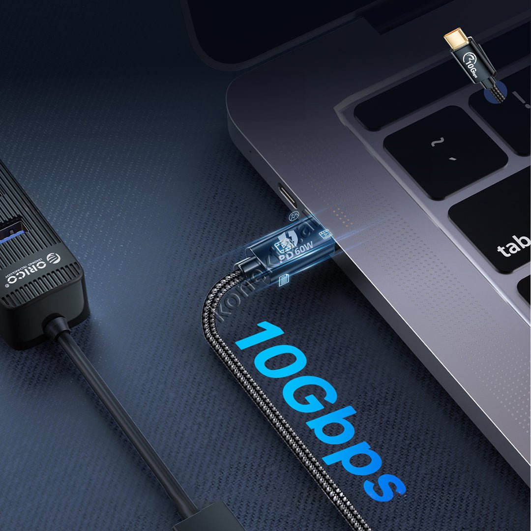 Orico Type-C to USB3.1 Cable, Female, GEN2, 10Gbps, 60W, 0.3m - Thumbnail 3