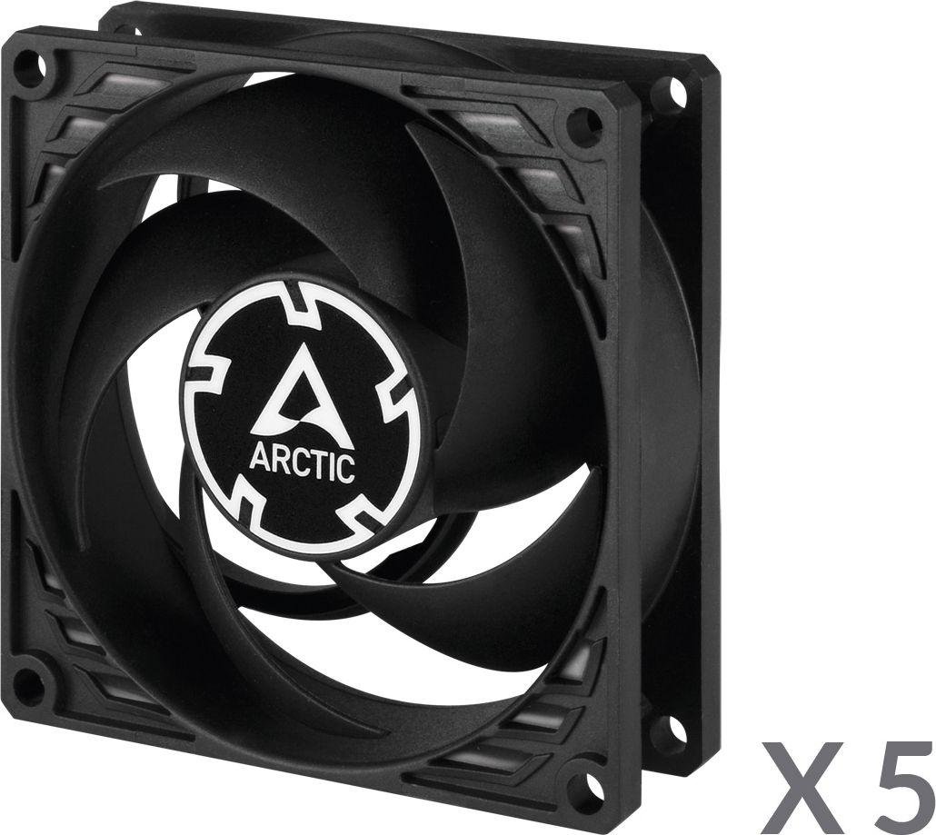 Arctic P8 PWM PST Fan, 5 Pieces, Black - Thumbnail 2