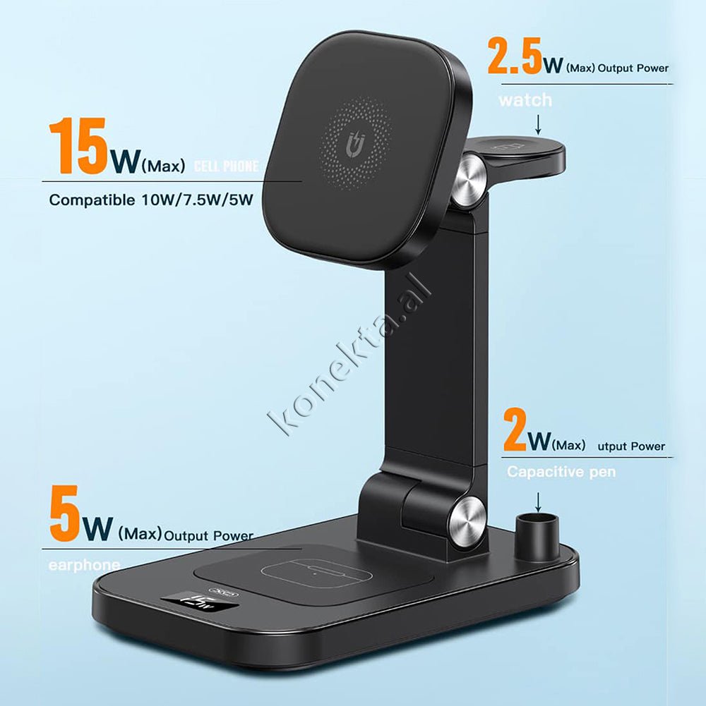 XO MagSafe Wireless Charging Stand, Black - Thumbnail 7