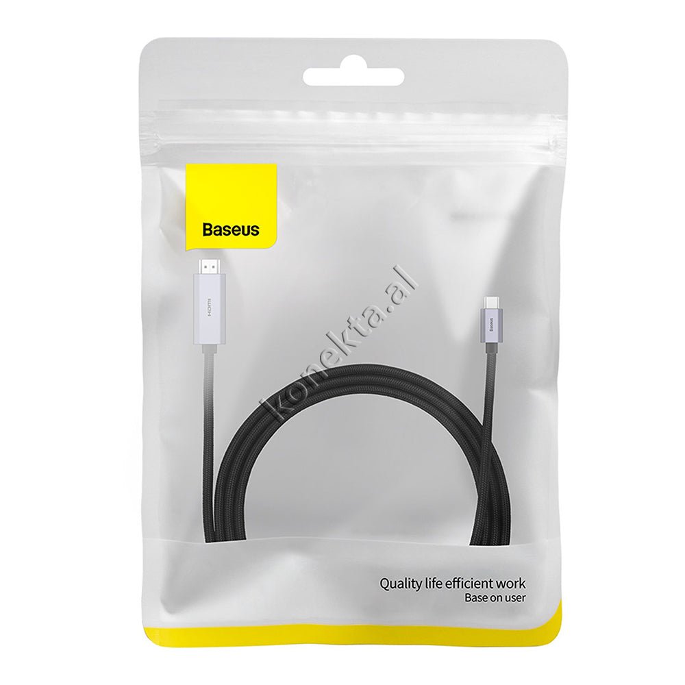 Baseus Type-C to HDMI Adapter Cable, 1m & 2m, Black - Thumbnail 2