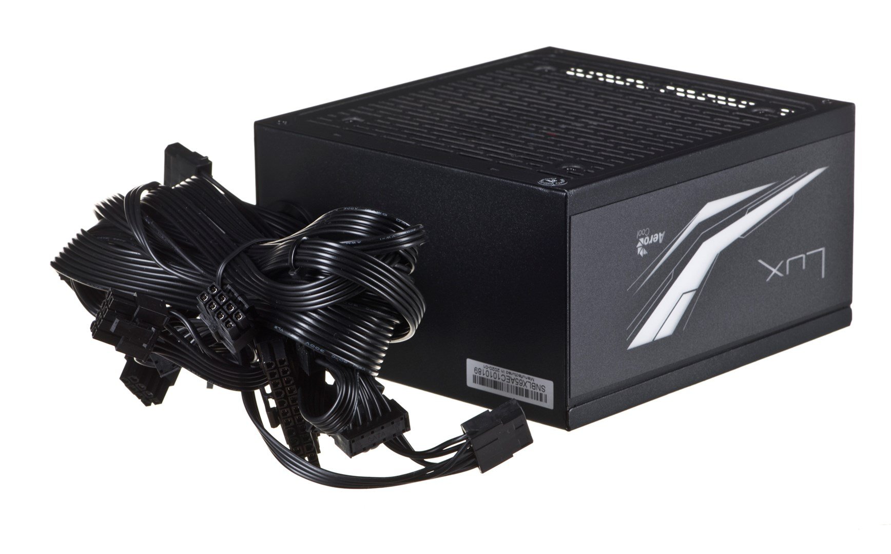 Aerocool LUX RGB Power Supply, 650W, 80Plus Bronze, 12cm Fan, Black - Thumbnail 3
