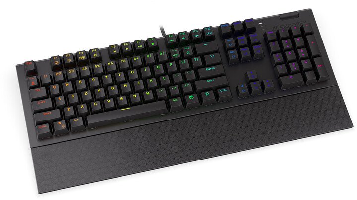Endorfy Omnis Blue Keyboard, Kailh Blue, US, Black - Thumbnail 3