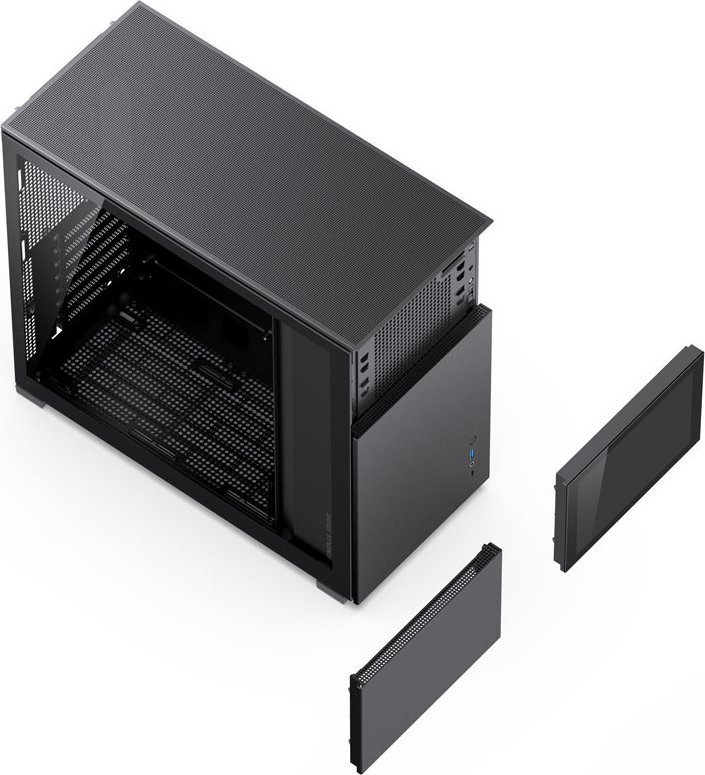 Jonsbo D41 Case, Tempered Glass, Black - Thumbnail 5