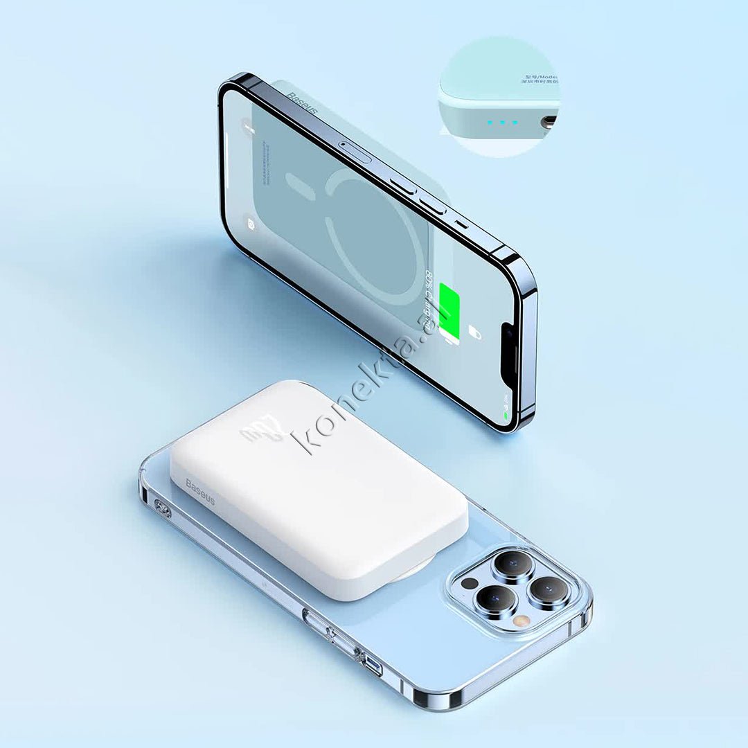 Baseus 6000mAh 20W External Battery, Wireless MagSafe Charging - Thumbnail 42
