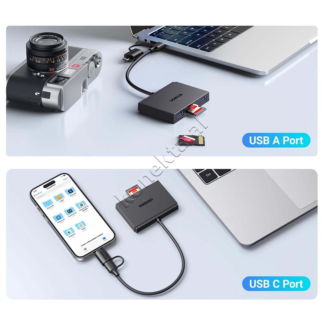 UGreen HUB Adapter 4 Ne 1 Dhe Lexues Karte SD/TF - Thumbnail 5