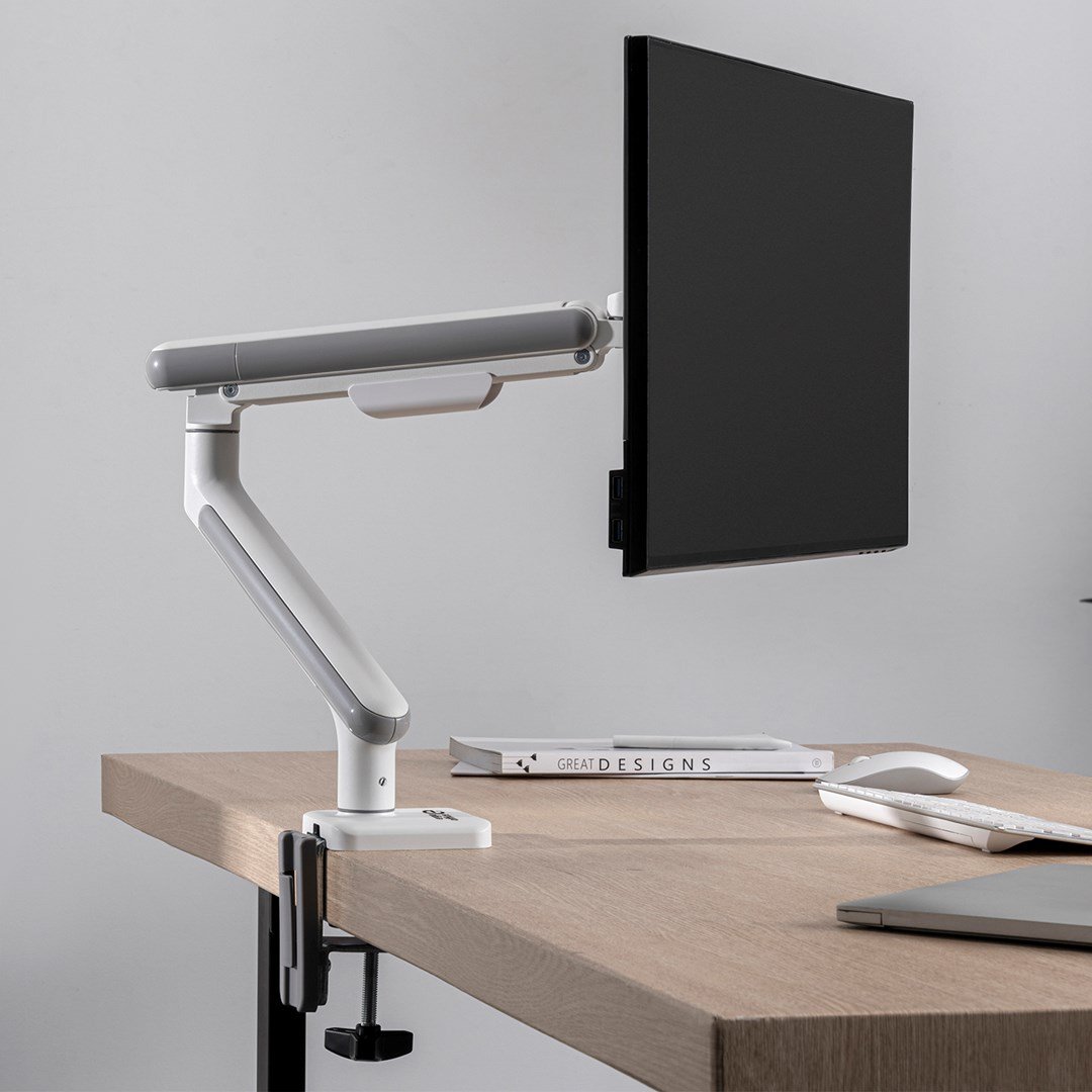 Ergo Office ER-751 Monitor Stand, 17-32", 9kg, White/Silver - Thumbnail 4