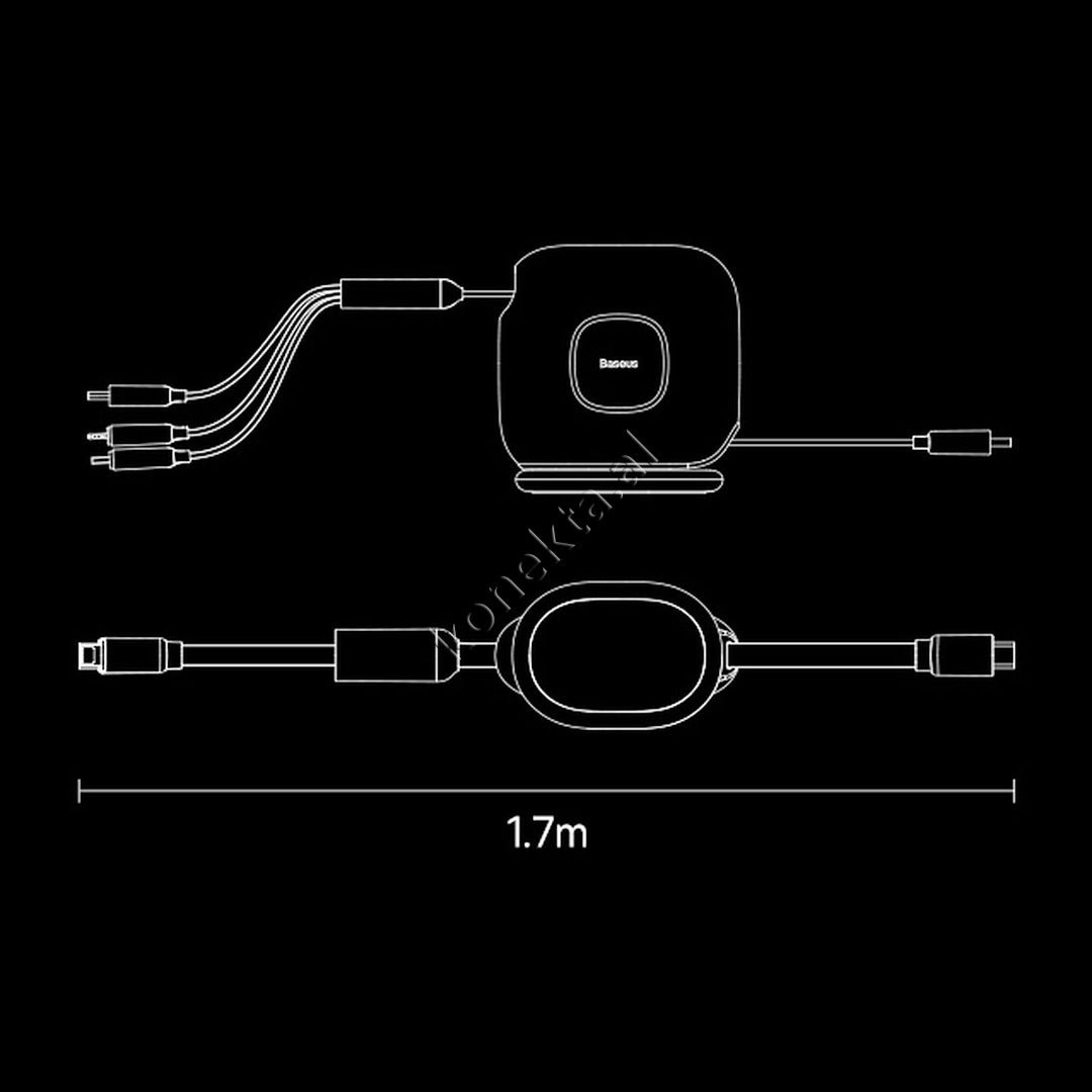 Baseus 3 in 1 Charging Cable Type-C / Lightning / Micro 100W, 1.7m - Thumbnail 21