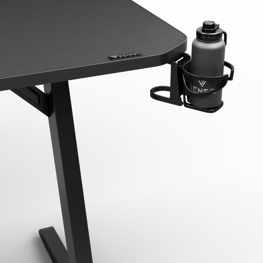 SENSE7 Classic Desk, 140cm x 60cm, Black - Thumbnail 8