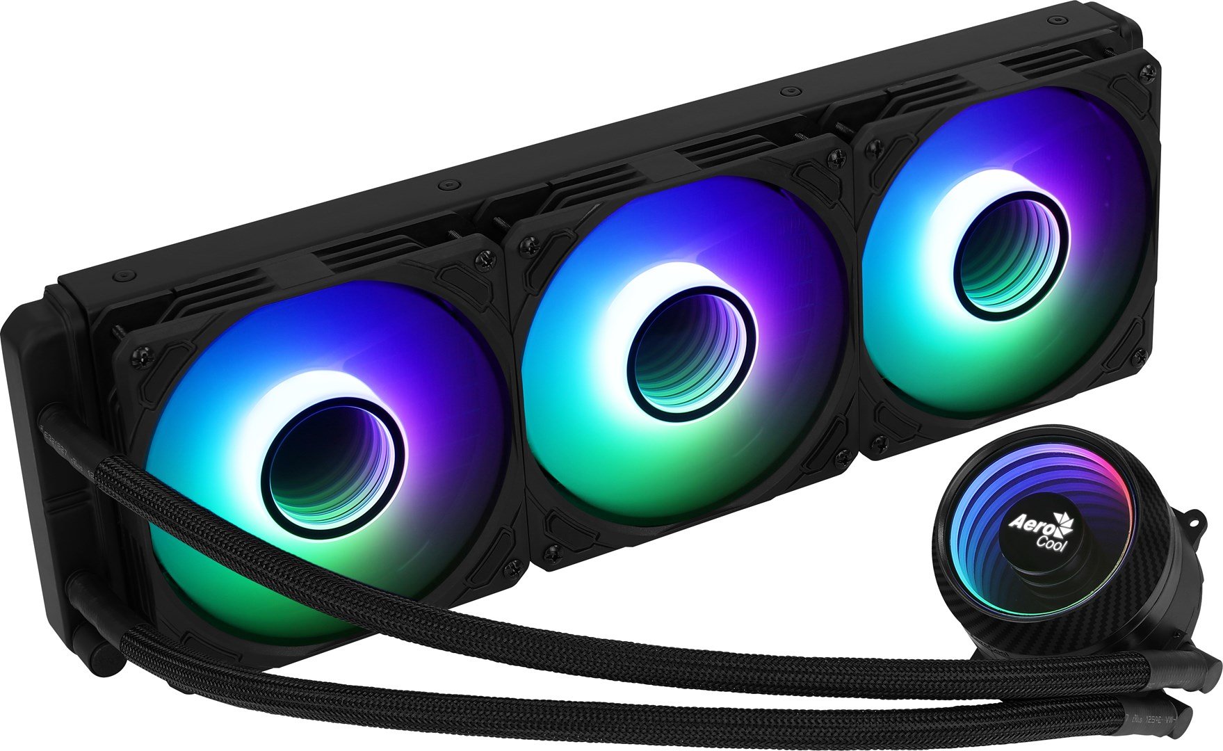 Aerocool PGS Mirage L360 ARGB Water Cooler, 394mm, 550W TDP, Black - Image 1