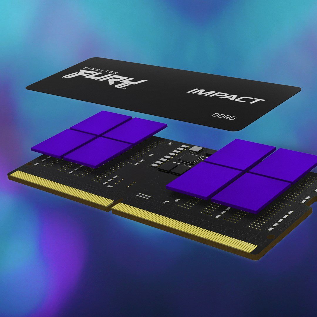 Kingston FURY Impact Memory 16GB DDR5, 4800MT/s, SODIMM CL38, Black - Thumbnail 5