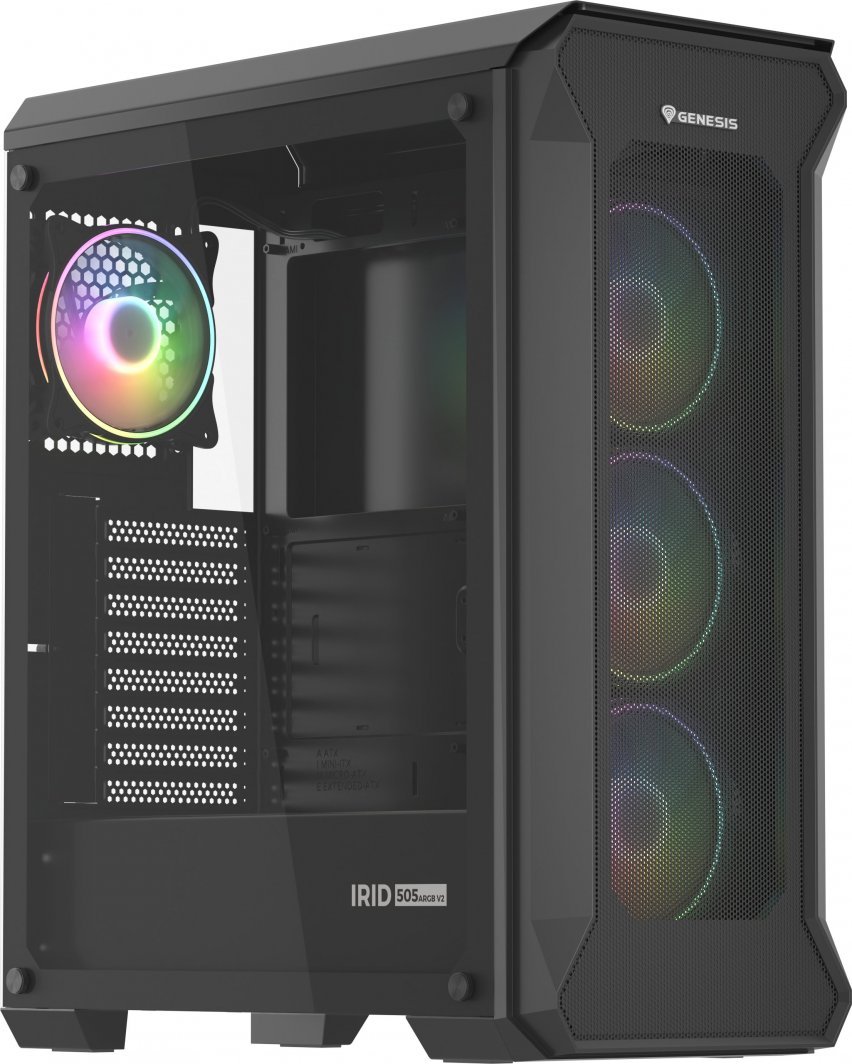 Genesis IRID 505 ARGB V2 Case, Midi Tower - Thumbnail 4