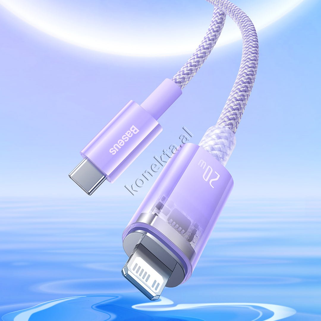 Baseus Type-C to Lightning Cable, 1m, Transparent, 20W - Thumbnail 7