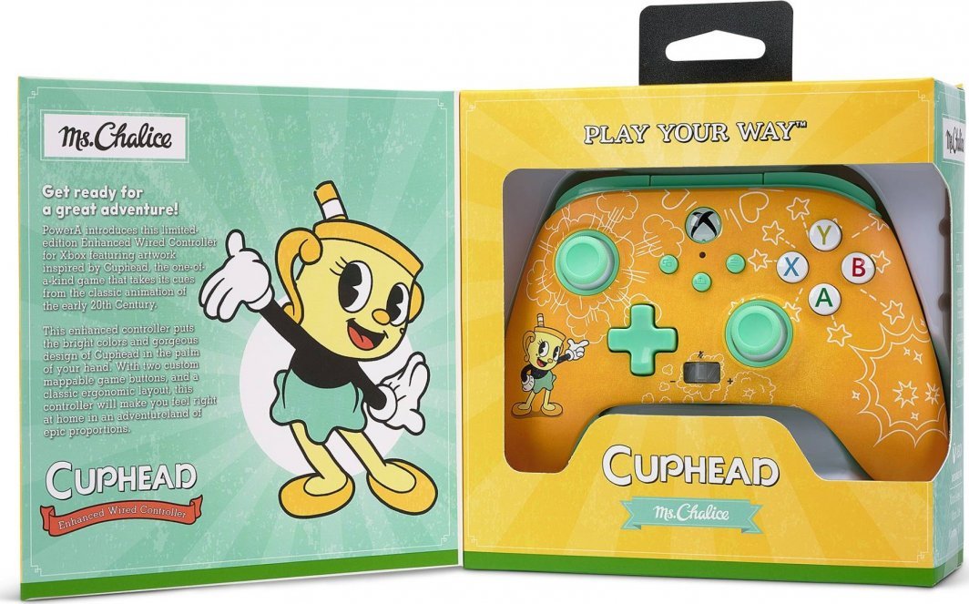 PowerA Xbox Enhanced Cuphead Controller, Wired, Yellow - Thumbnail 11