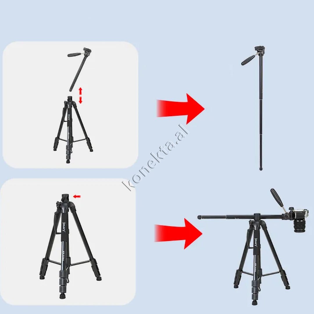 Jmary Trekëmbesh Tripod Profesional i Çmontueshëm - Thumbnail 8
