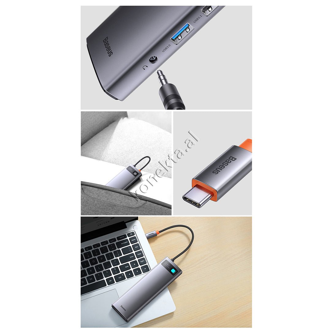 Baseus Type-C Adapter Me 12 Porta Multifunksionale - Thumbnail 14