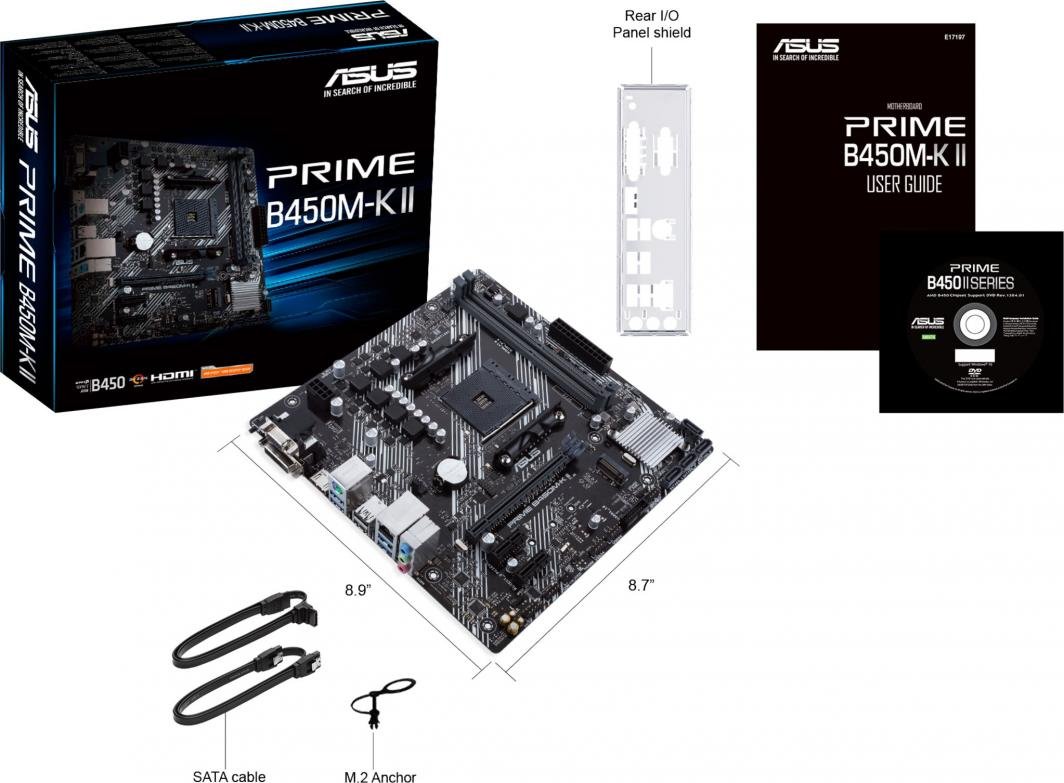 ASUS PRIME B450M-K II Motherboard, AMD B450 - Thumbnail 7