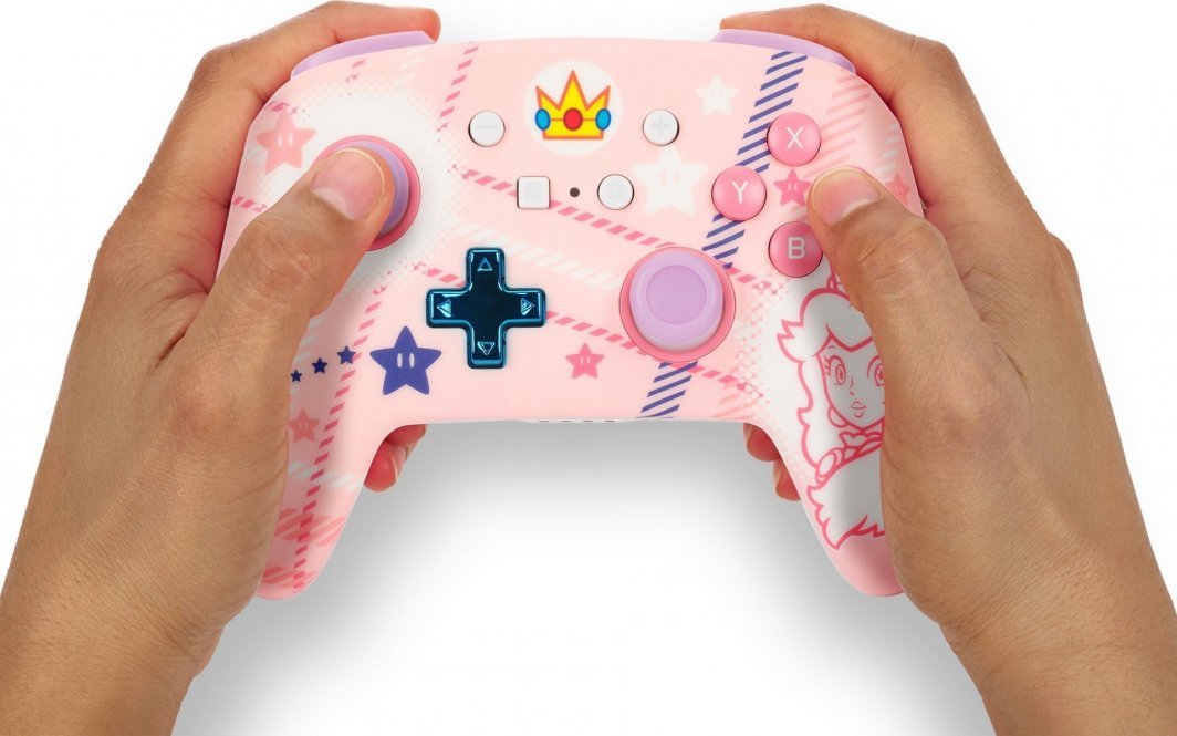 PowerA Enhanced Princess Peach Plaid Controller, Wireless, Multicolor - Thumbnail 9