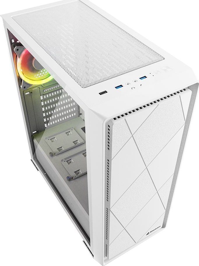 Sharkoon VS8 RGB Case, White, Midi Tower - Thumbnail 3