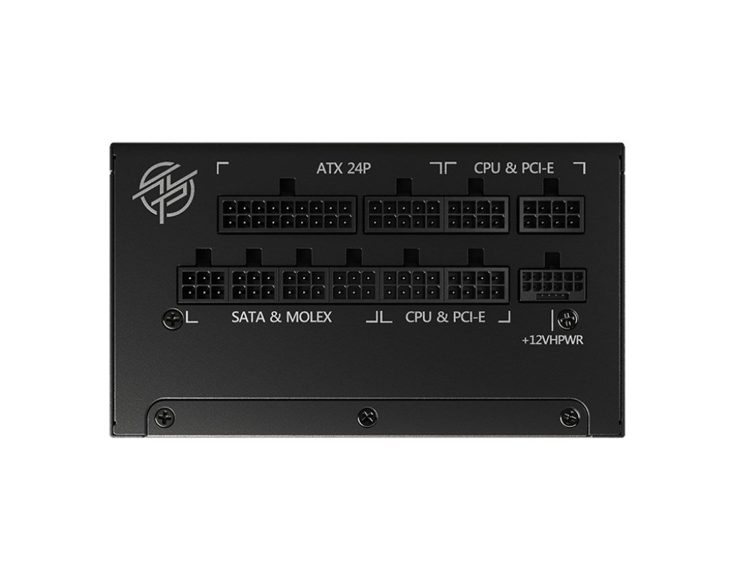 MSI MPG A1000G PCIE5 Power Supply, 20+4 pin ATX, 1000 W, Black - Thumbnail 2