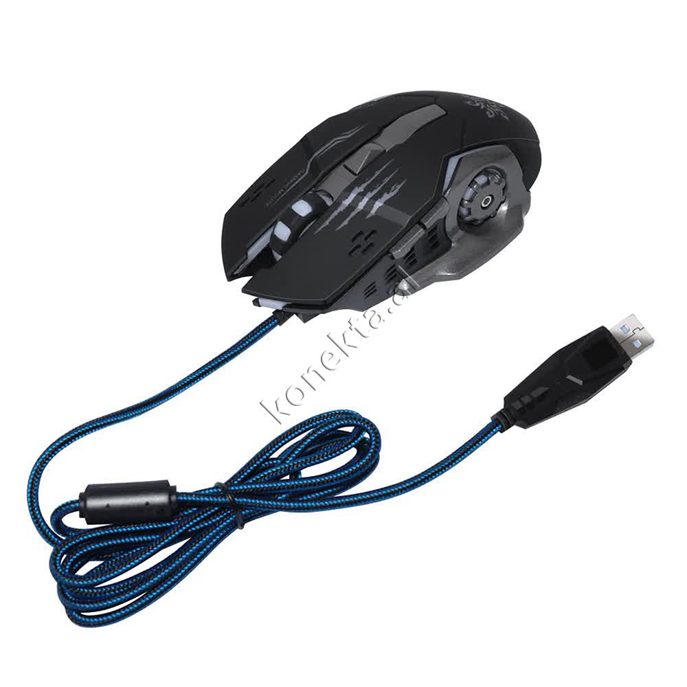 tjetertjeter X1 Gaming Mouse, Black and Grey, RGB Lighting - Thumbnail 27