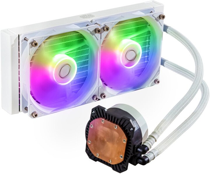 Cooler Master MasterLiquid ML240L Core ARGB Cooler, White - Thumbnail 2
