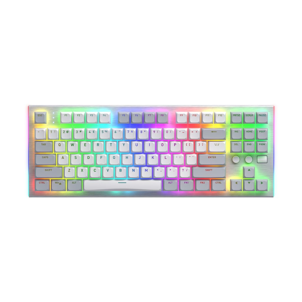 Hator Gravity TKL Gaming Keyboard, Orange, White, Mechanical, Aluminium, RGB - Image 1