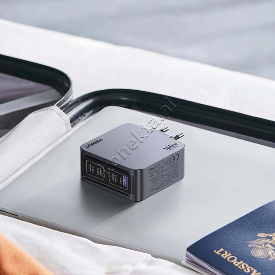 UGreen Nexode Pro 160W Charger, Grey, USB-A & 3xUSB-C - Thumbnail 10
