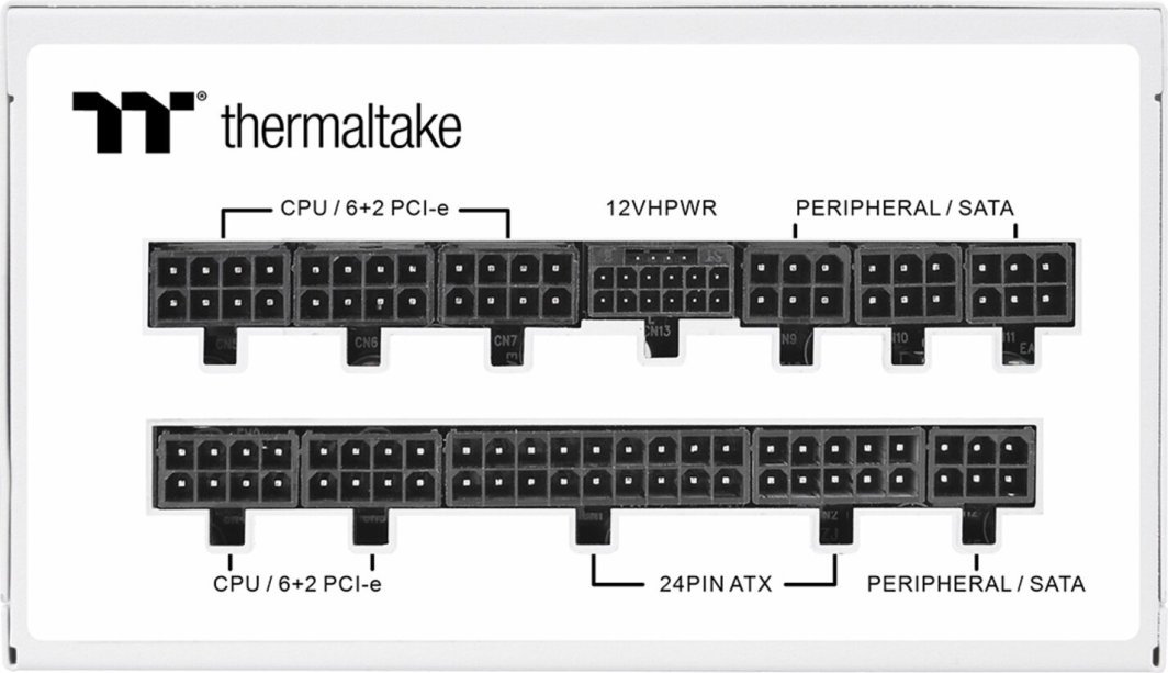 Thermaltake Toughpower GF A3 Snow Power Supply, 1050W, ATX 3.0 - Thumbnail 7