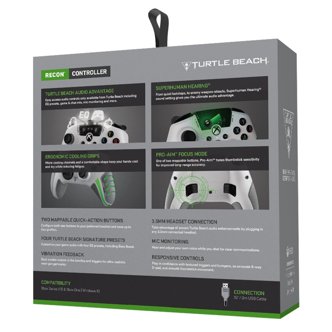 Turtle Beach Recon Xbox Controller, Wired, White - Thumbnail 12