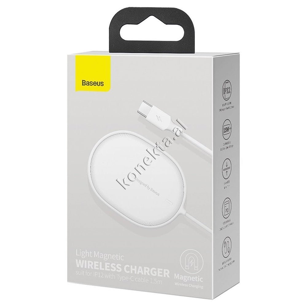 Baseus Fast Charge Wireless Charger, White, 15W - Thumbnail 2