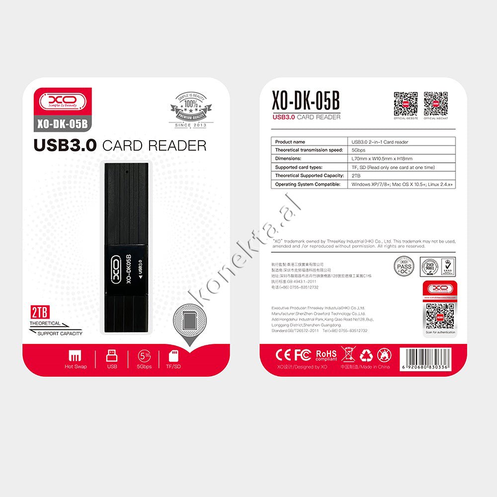 XO USB Adapter, Black - Thumbnail 4