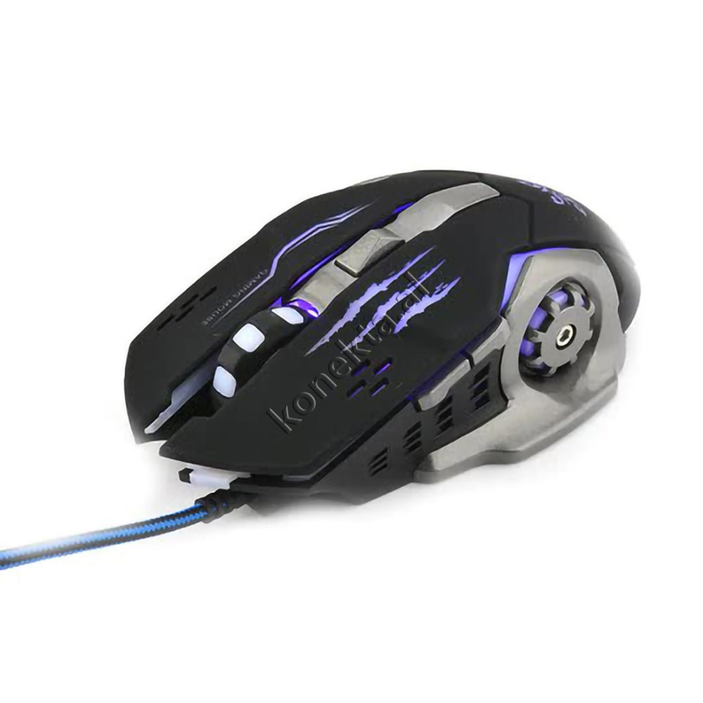 tjetertjeter X1 Gaming Mouse, Black and Grey, RGB Lighting - Thumbnail 13