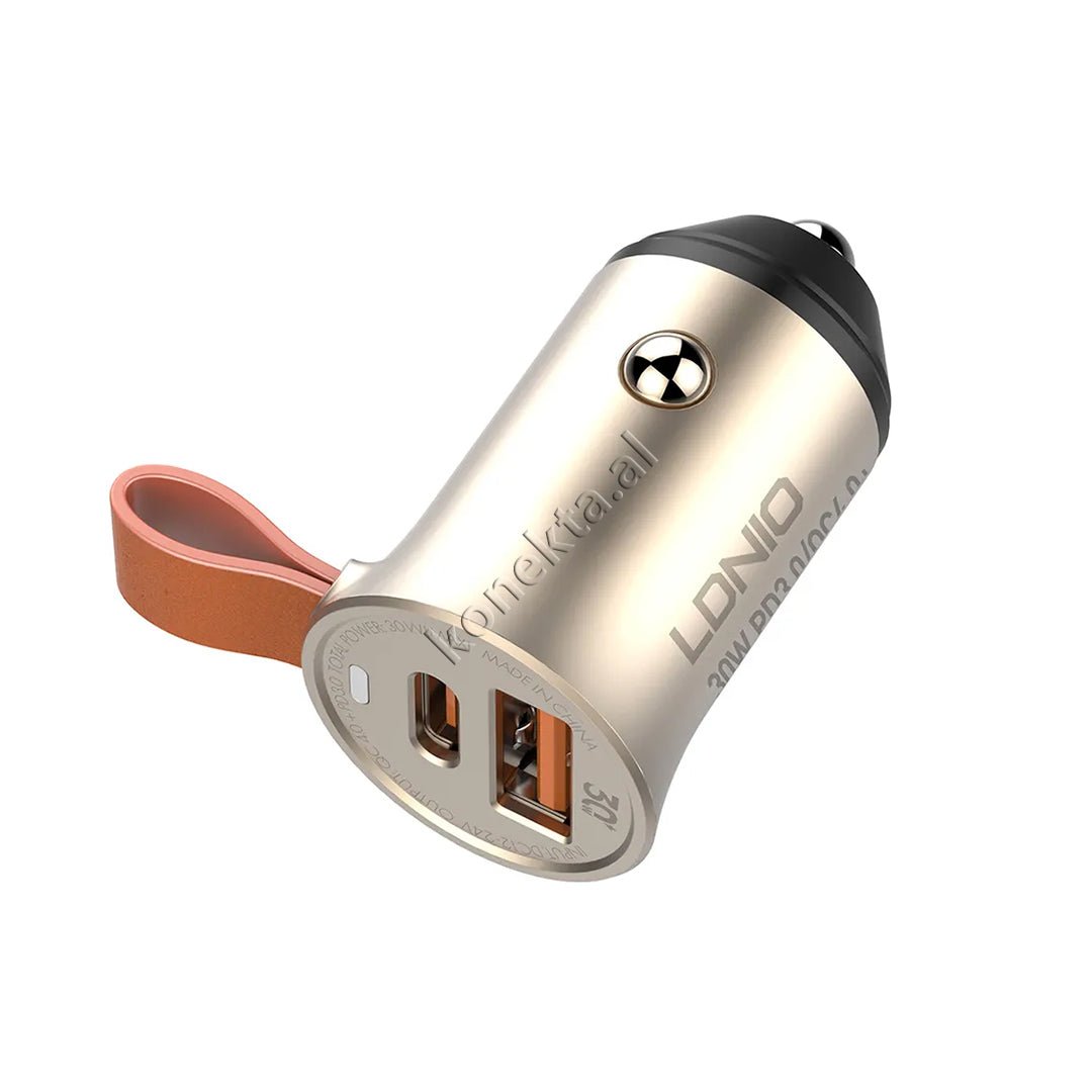 LDNIO 30W Car Charger Adapter, Black / Silver - Thumbnail 14