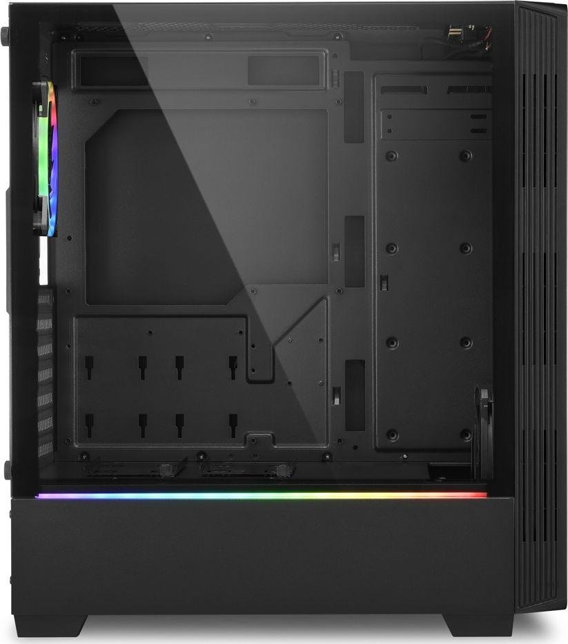 Sharkoon RGB LIT 100 Case, Midi Tower - Thumbnail 4