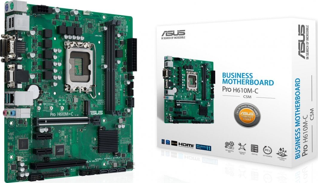 ASUS PRO H610M-C-CSM Motherboard, 64GB - Image 1