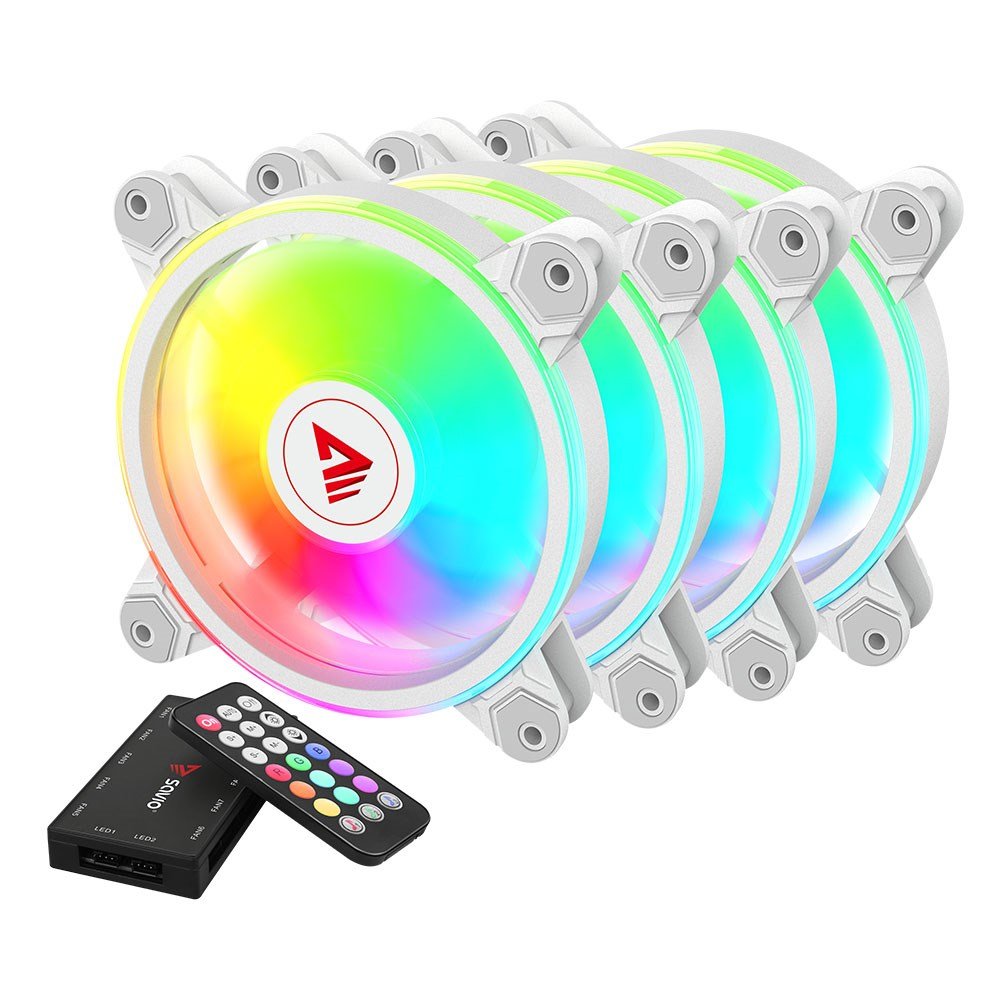 Savio FAN-01 Fan, White, 12 cm, Black - Image 1