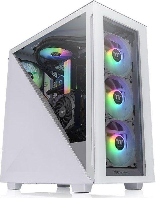 Thermaltake Divider 300 TG Snow Case, ARGB, Midi Tower - Thumbnail 8