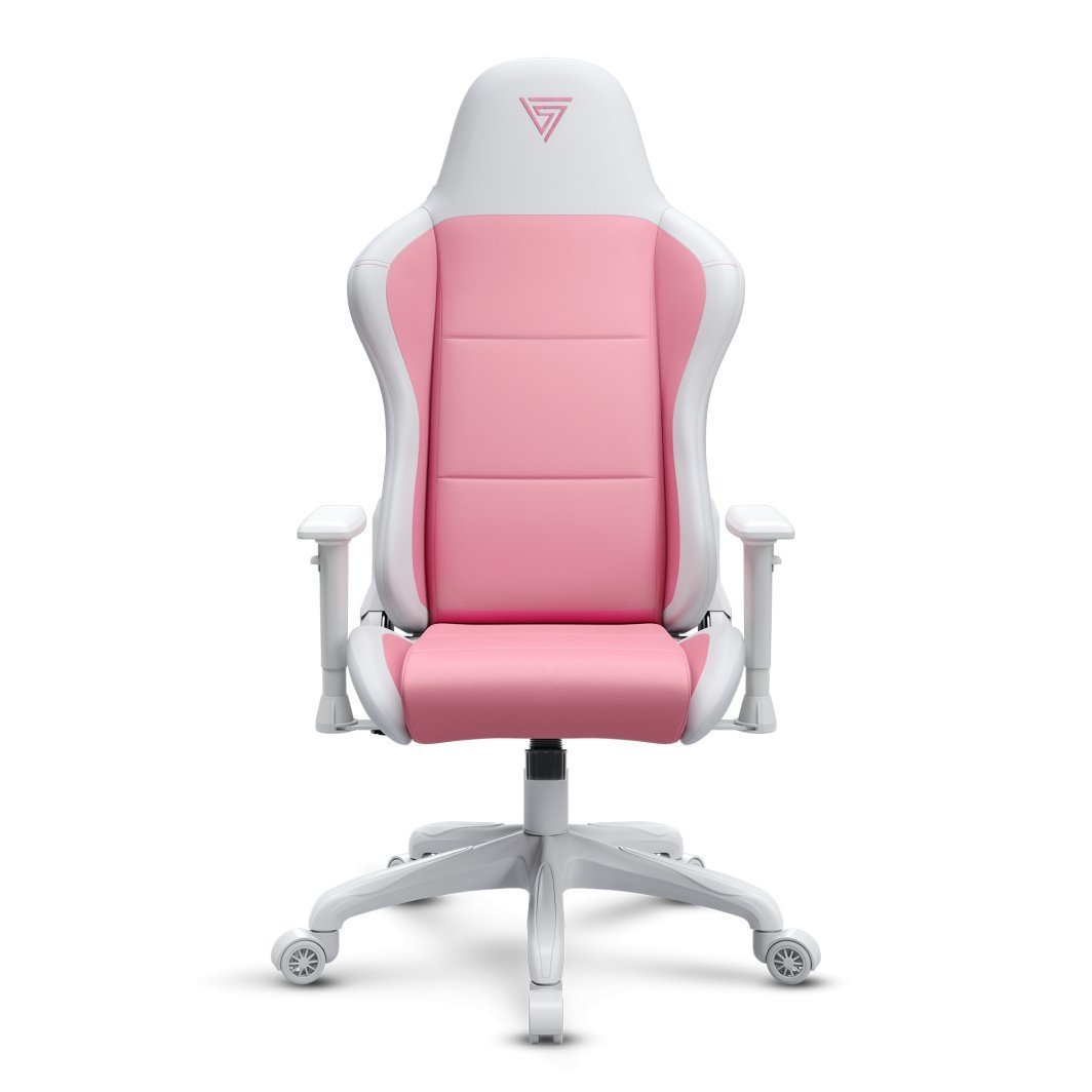 SENSE7 Spellcaster FUKU Chair, Material+Leather, Pink/White - Thumbnail 3