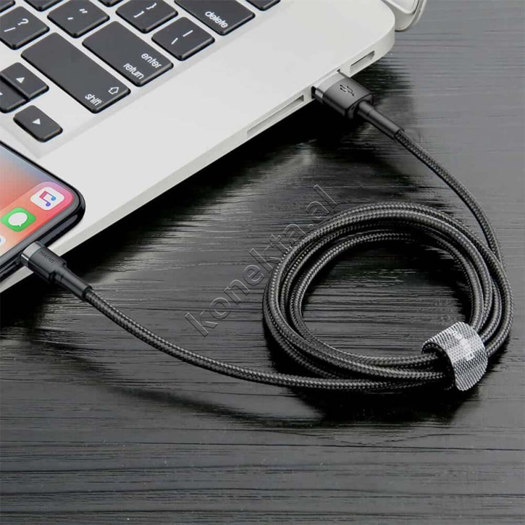 Baseus USB Ne Lightning Cable, 1m, Black - Thumbnail 5