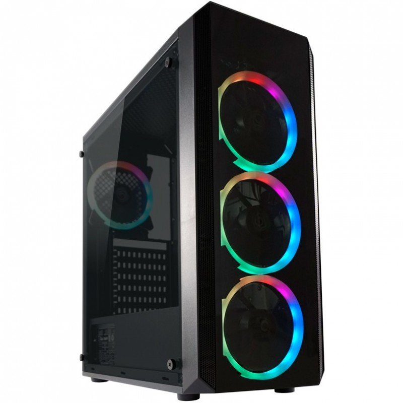 LC POWER Gaming 703B Quad Lux Gaming Desktop, Ryzen 9 7950X, 32GB RAM, 1TB NVMe, RTX 4060Ti 16GB, Win 11 PRO - Image 1
