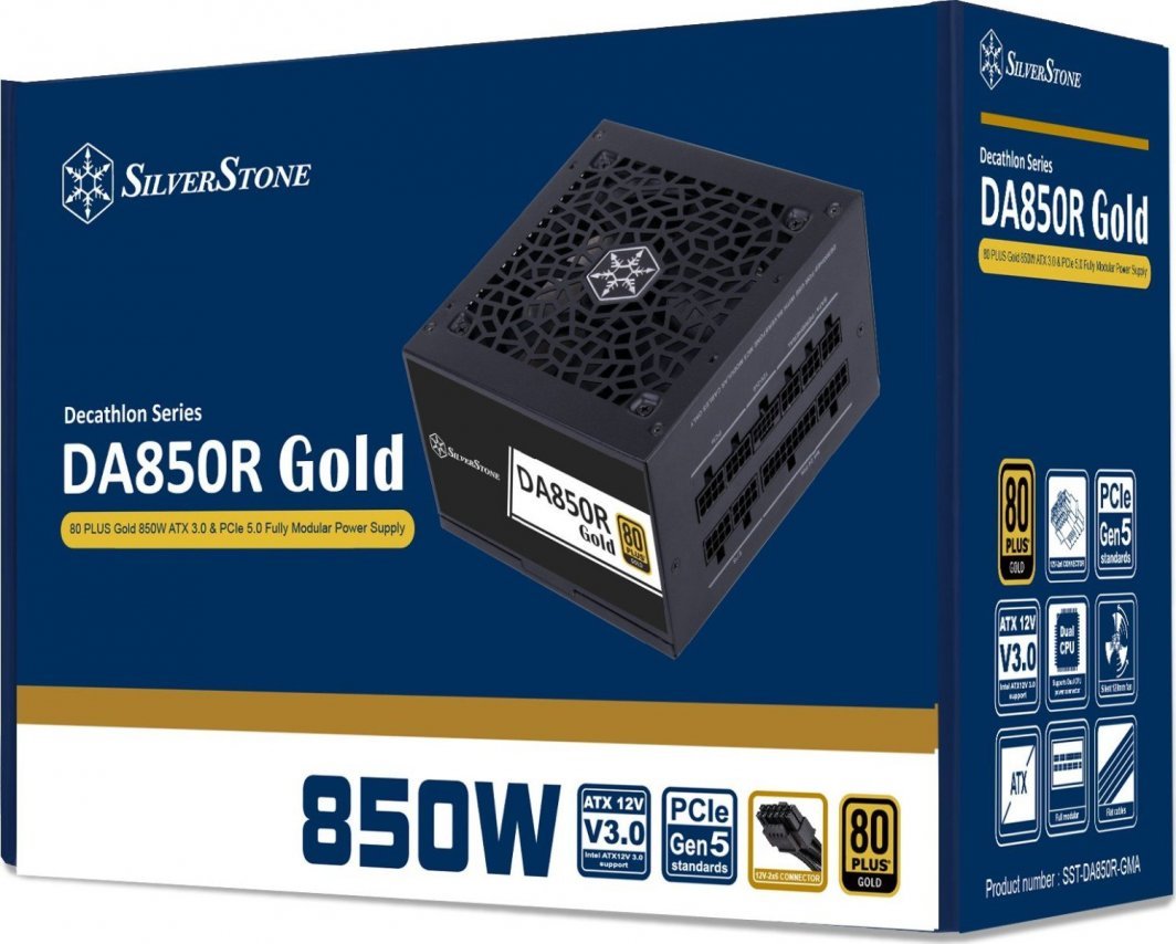 SilverStone DA850R Gold Power Supply, 850W, ATX 3.0 - Thumbnail 11