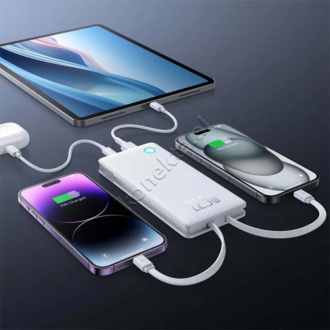 Baseus External Battery, 22.5W, 10000mAh, White - Thumbnail 6